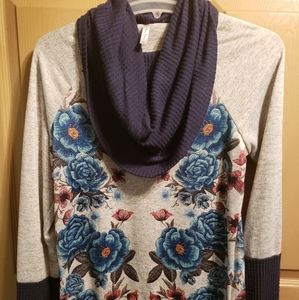 Cow neck long sleeve